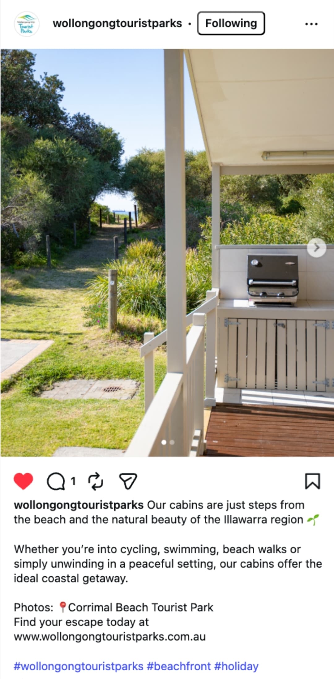 Our cabins are just steps from the beach